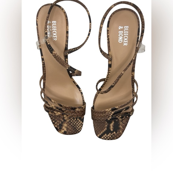 Bleecker & Bond Brown Snakeskin Heels - Picture 1 of 5